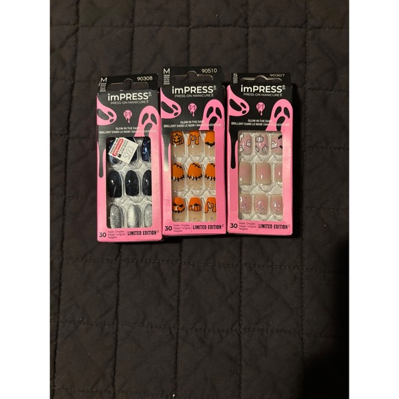 imPRESS Press On Manicure Nails Limited Edition Halloween 30 Count - Picture 1 of 1